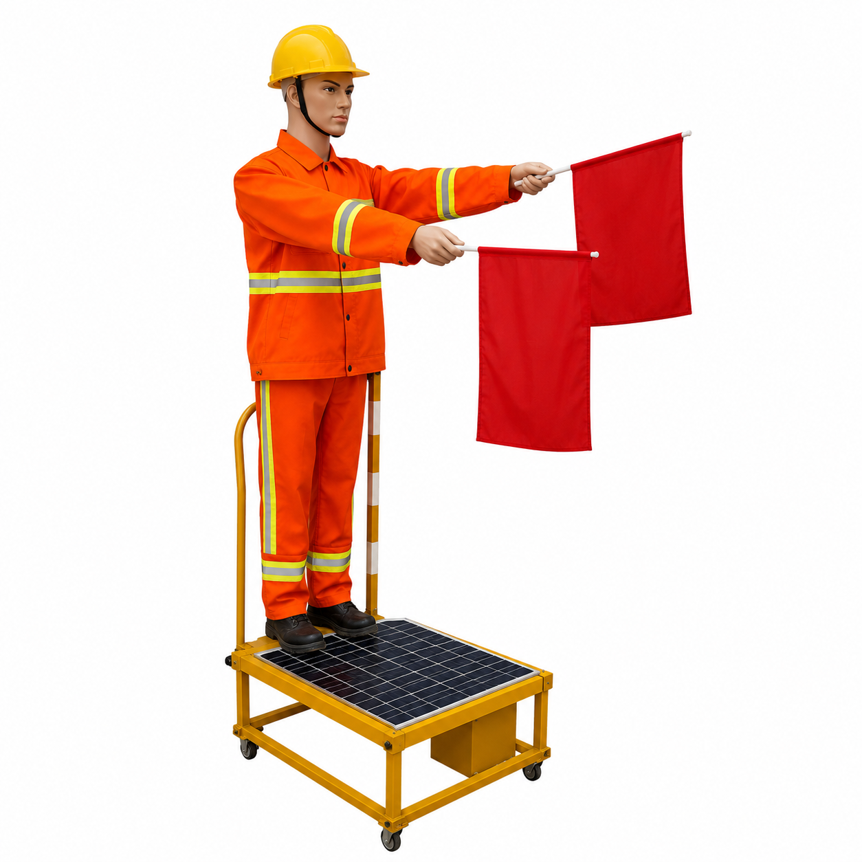 Mannequin de signalisation solaire