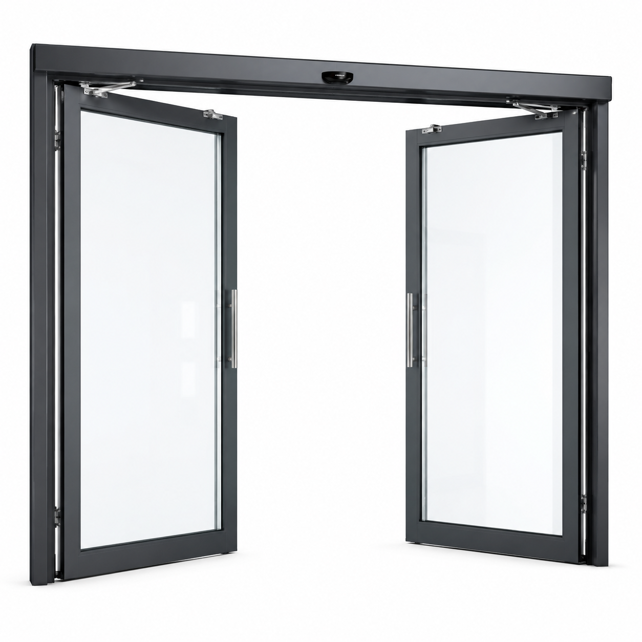 Porte battante vitrée automatique 